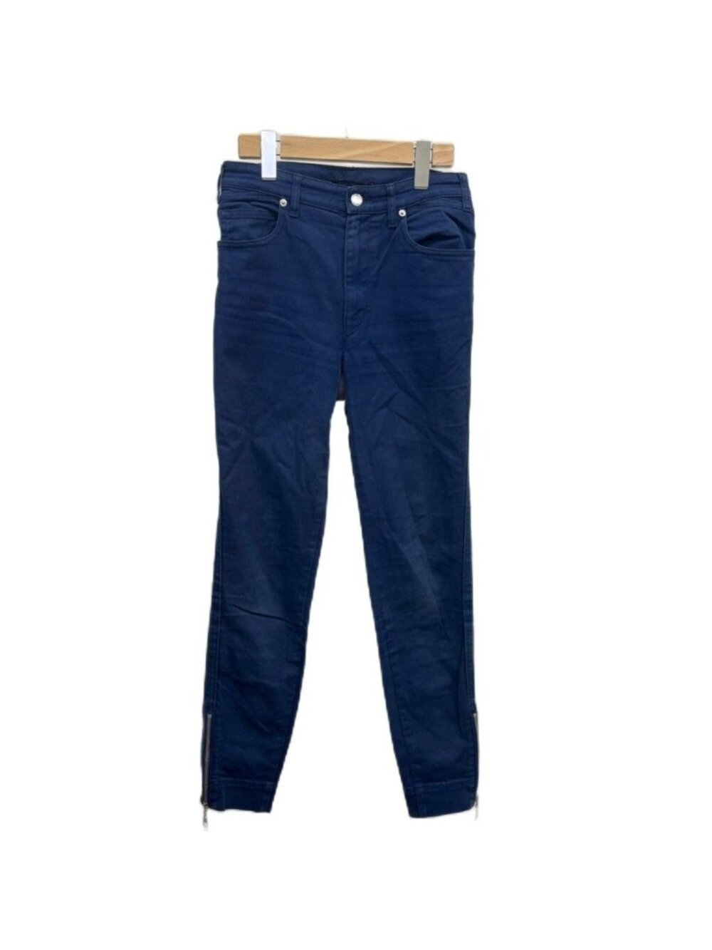 Louis Vuitton Denim Jeans Pants Zip Fly Skinny Zip Hem Indigo Blue Full 36